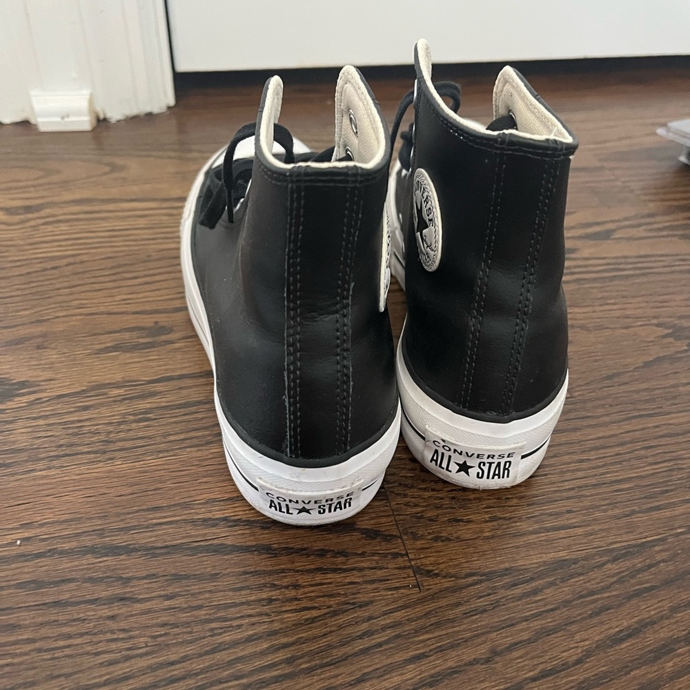 Converse Black High-Top Sneakers platform